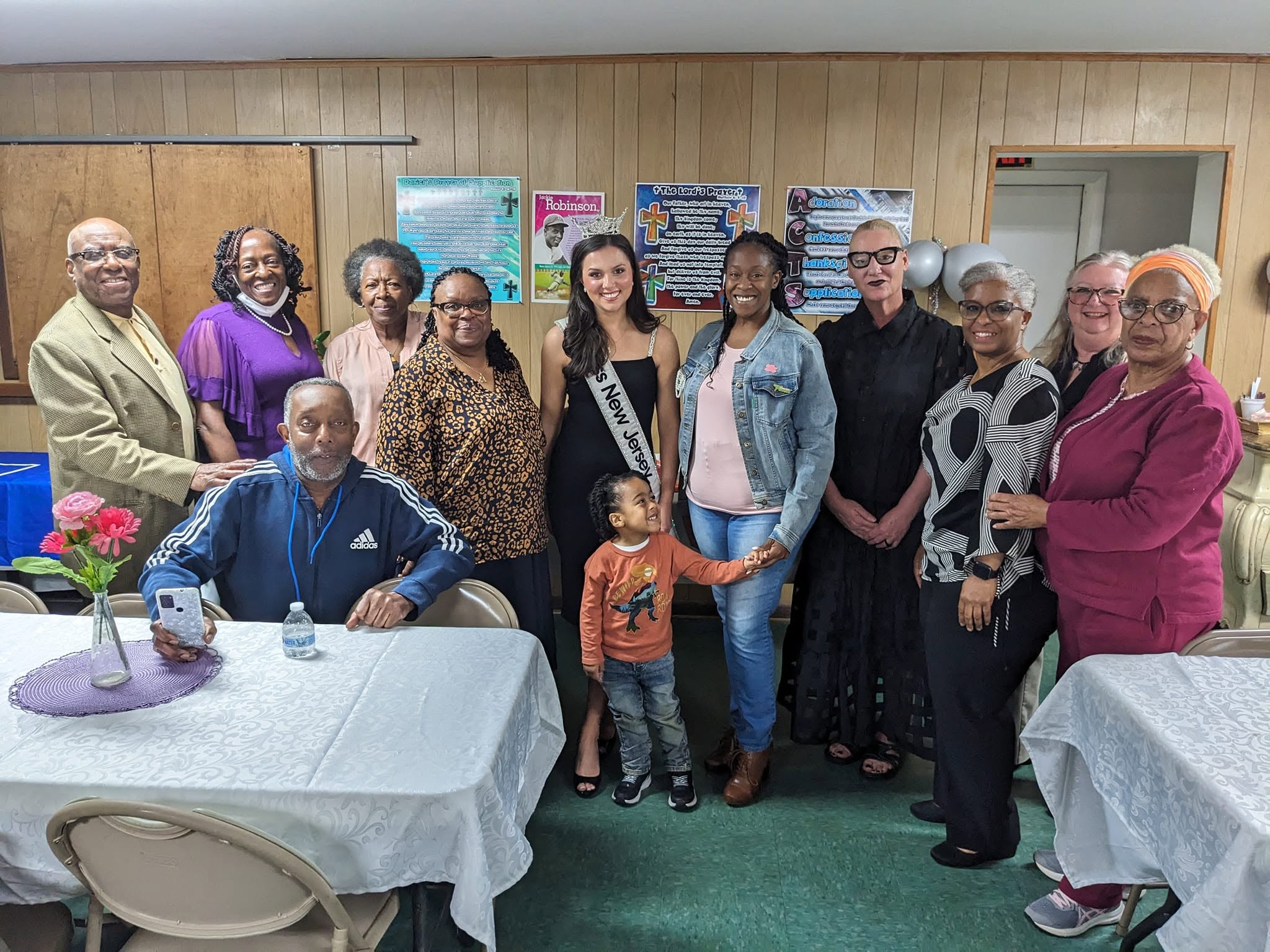 Community members gathered for a library program